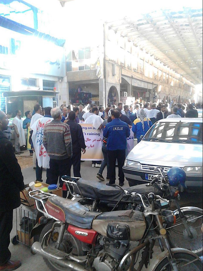 تجمع اعتراضی کارگران فولاد اهواز - چهارشنبه ۲۱آذر