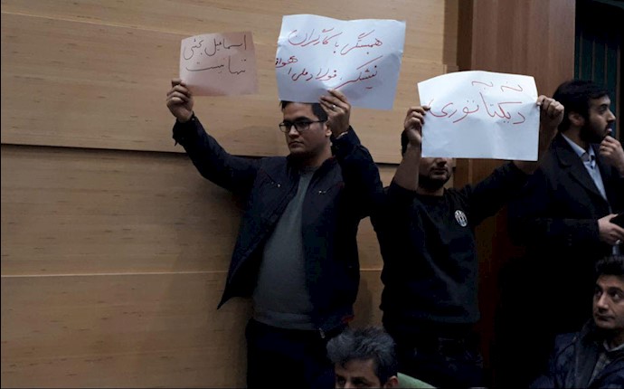 حمایت دانشجویان تربیت مدرس تهران از کارگران و معلمان اعتصاب کننده
