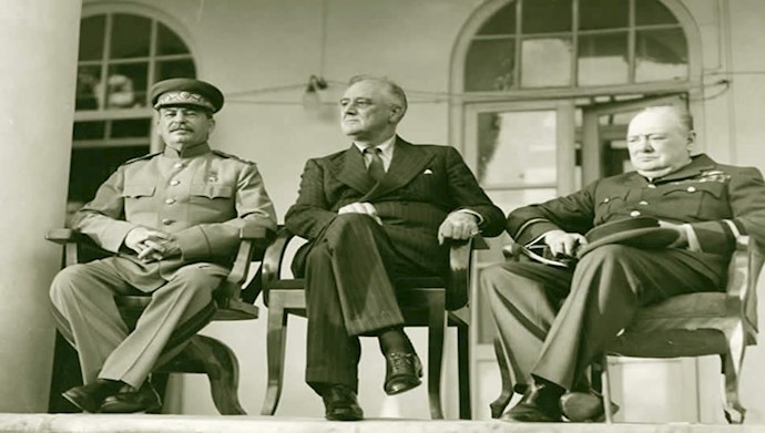 استالین، روزولت وچرچیل در کنفرانس تهران