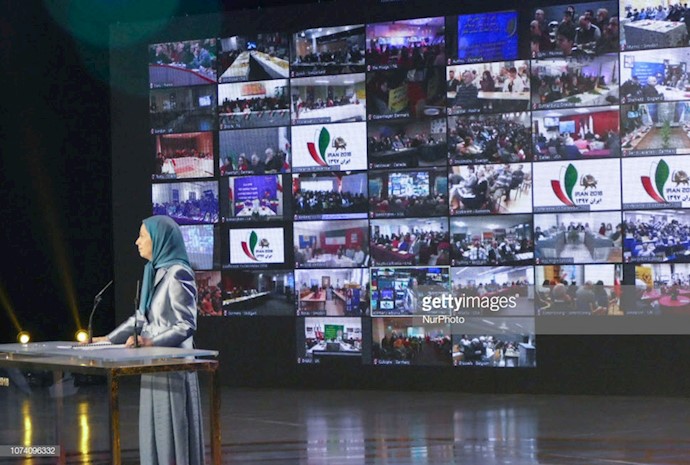 مریم رجوی - کنفرانس ویدئویی گردهمایی‌های جوامع ایرانی 