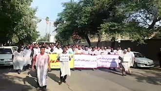 تظاهرات اعتراضی کارگران فولاد اهواز ۲۰آذر