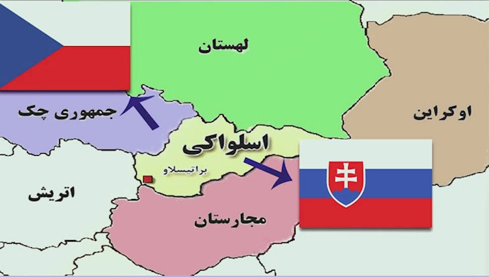 نقشه جمهوریهای چک و اسلوواکی