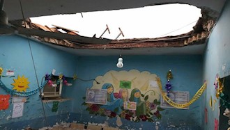 سقف مدرسه روستای زهوكی ميناب بر سر دانش‌آموزان فرو ریخت