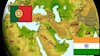 موقعیت هند و پرتغال بر روی نقشه