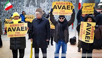تظاهرات علیه سخنرانی دژخیم علیرضا آوایی در ژنو