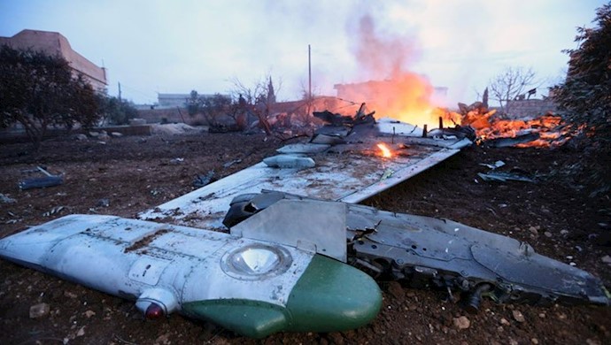 سقوط هواپیمای روسی در ادلب