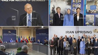 مریم رجوی, رئیس جمهور منتخب شورای ملی مقاومت ایران و صاحبنظران سیاسی از کشورهای اروپایی