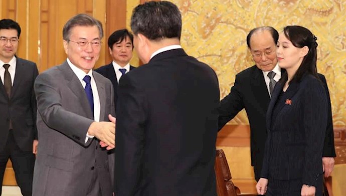 دیدار یک هیات عالیرتبه سیاسی از کره شمالی با رئیس جمهور کره جنوبی 