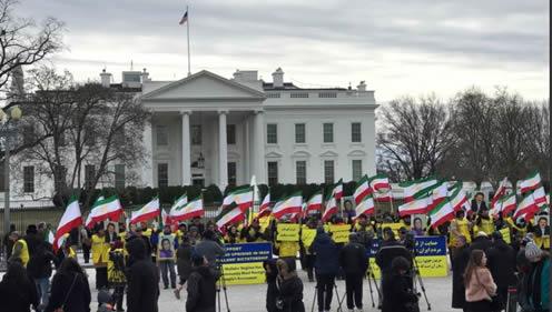 تظاهرات ایرانیان مقیم واشنگتن درحمایت از قیام ایران