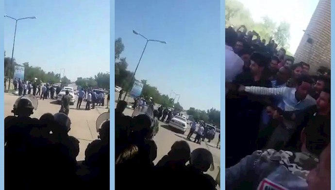 تجمع اعتراضی مردم روستای دیمچه شوشتر