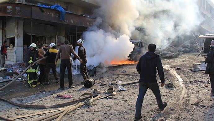 حمله هوایی رژیم جنایتکار اسد به بازاری در ادلب 