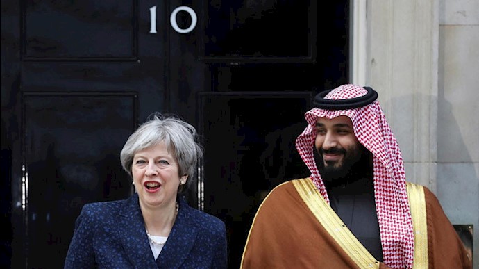 محمد بن سلمان ولیعهد عربستان سعودی - ترزا می نخست‌وزیر انگلستان