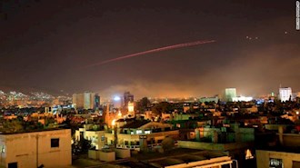 پرواز موشکها بر فراز آسمان سوریه