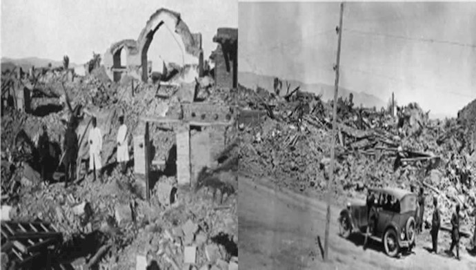 ویران شدن  شهر سلماس بر اثر  زلزله 