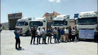 ارسنجان - سومین روز اعتصاب رانندگان کامیون