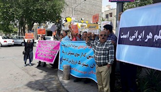 مشهد -  تجمع اعتراضی غارت شدگان موسسه کاسپین 24 اردیبهشت
