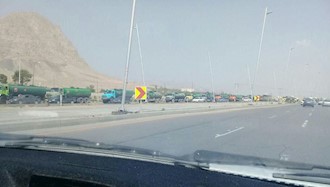 نجف آباد - سومین روز اعتصاب رانندگان کامیون