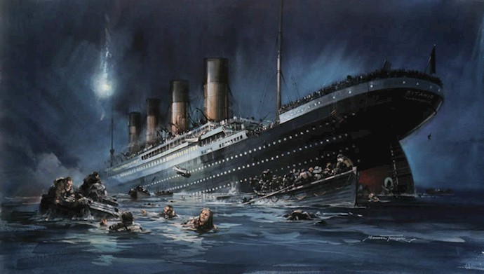کشتی تایتانیک غرق شد