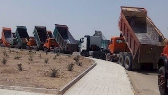 اعتصاب رانندگان کامیون در سمنان - ۶خرداد ۹۷