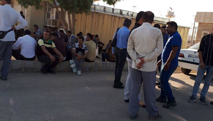 اعتصاب و تجمع کارگران ماشین سازی اراک در ماهشهر