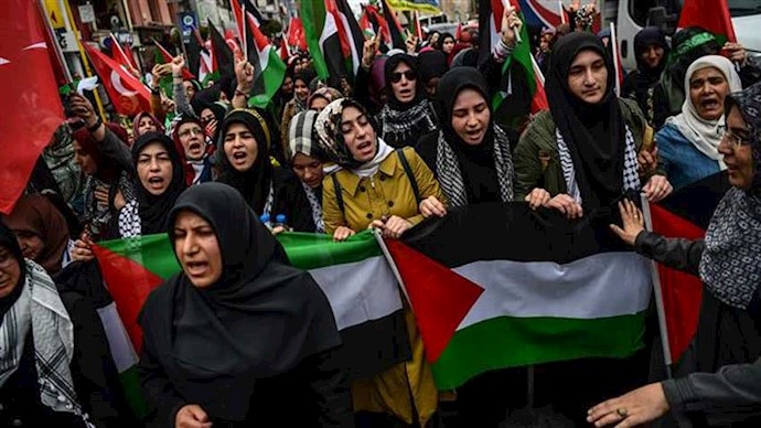 تظاهرات مردم فلسطین در اعتراض به افتتاح سفارت آمریکا در بیت‌المقدس