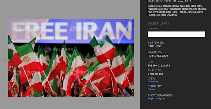 انعکاس خبرگزاری رویتر از گردهمایی بزرگ ایرانیان در ویلپنت پاریس