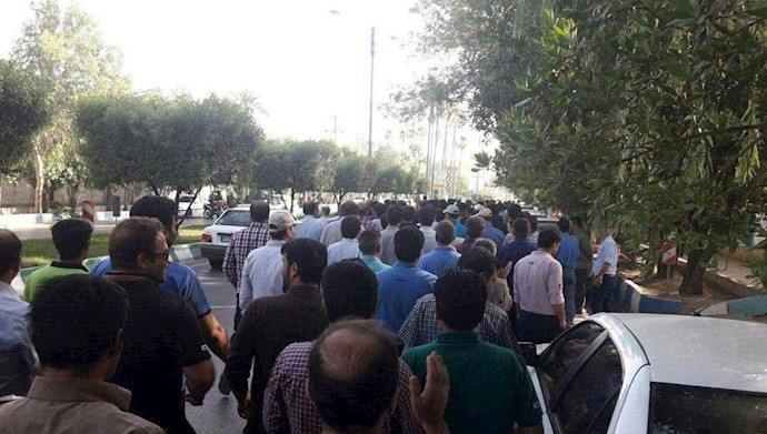 اهواز.تجمع اعتراضی گروه ملی فولاد