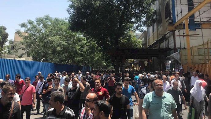 تظاهرات بازاریان در تهران