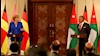 آنگلا مرکل در دیدار با ملک عبدالله در اردن
