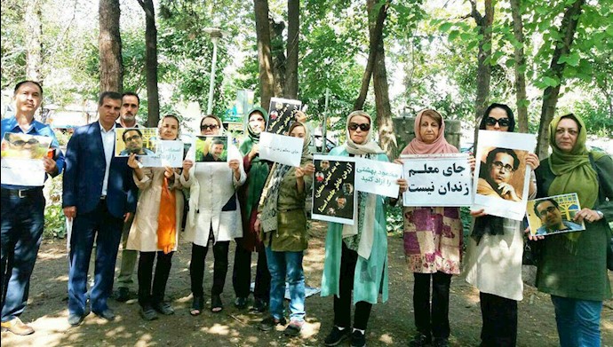 تهران.تجمع اعتراضی معلمان در پارک لاله.۱تیر۹۷