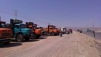 اعتصاب رانندگان کامیون در فارس