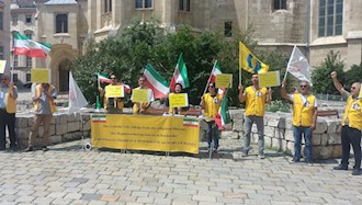 تظاهرات ایرانیان -وین - اتریش-  فراخوان به محاکمه دیپلمات تروریست رژیم ایران