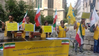  تظاهرات ایرانیان -وین - اتریش- فراخوان به محاکمه دیپلمات تروریست رژیم ایران