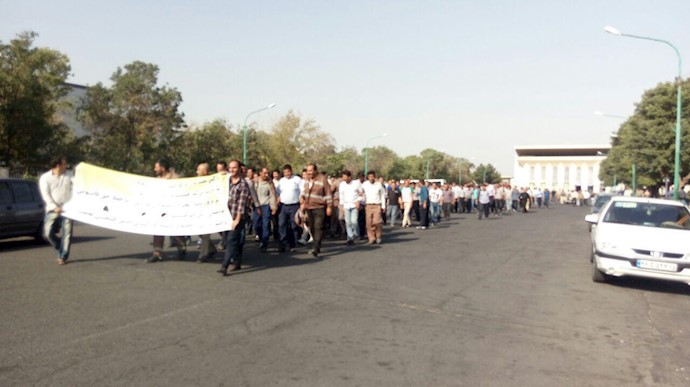 تبریز. اعتصاب و تجمع و راهپیمایی کارکنان راه‌آهن