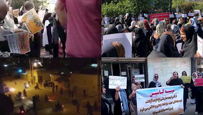 اعتراضات و تظاهرات در شهرهای تهران و رشت و سربندر و میناب