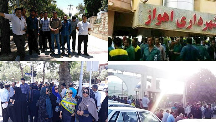 اعتراض و اعتصاب در اهواز، مشهد، شوش، یاسوج و برازجان