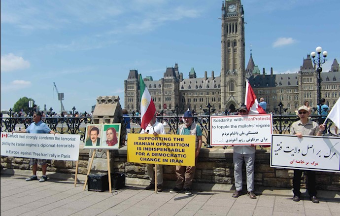 تظاهرات ایرانیان - فراخوان به محاکمه دیپلمات تروریست رژیم ایران - کانادا - اوتاوا