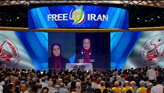 سخنرانی خواهران مجاهد نسرین مسیح و هجرت معزی در همایش مقاومت ایران - پاریس ۹تیر۹۷