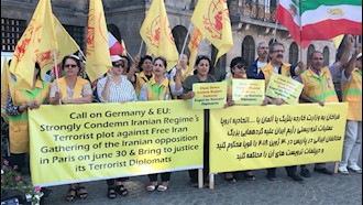 تظاهرات ایرانیان -آمستردام - هلند - فراخوان به محاکمه دیپلمات تروریست رژیم ایران
