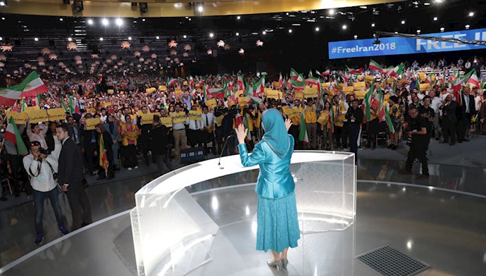 مریم رجوی در گردهمایی بزرگ ایرانیان در پاریس - تیر ۱۳۹۷