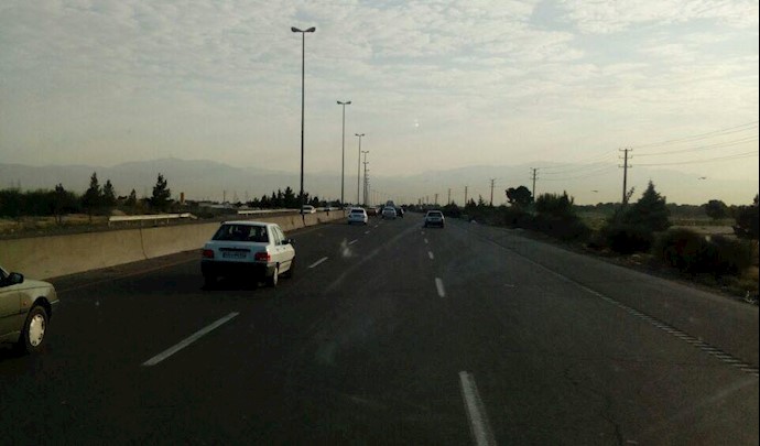 اعتصاب رانندگان کامیون -جاده تهران - ساوه - اول مرداد ۹۷