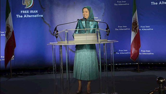 مریم رجوی - کنفرانس مطبوعاتی قبل از مراسم گردهمایی ایرانیان در پاریس ۹تیر۹۷