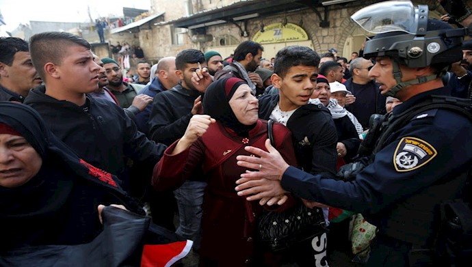 صحنه ای از درگیری فلسطینی ها