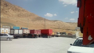 اعتصاب رانندگان کامیون - پایانه شهر سیمرم - ا مهر ۹۷