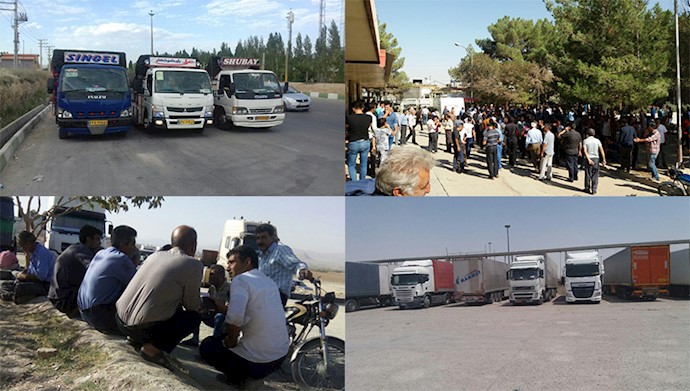 اعتصاب رانندگان کامیون در تهران، مهران، گرگان، سرخس، زرین شهر، اصفهان و سایر شهرها  