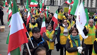 ایرانیان آزاده و اشرف نشان ها در لندن در سالگرد قیام مردم ایران در دیماه ۹۶