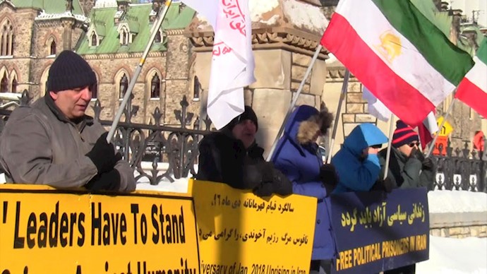 آکسیون ایرانیان در کانادا مقابل پارلمان