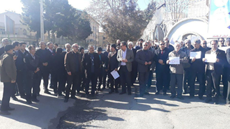 تجمع اعتراضی معلمان و فرهنگیان در کرمانشاه