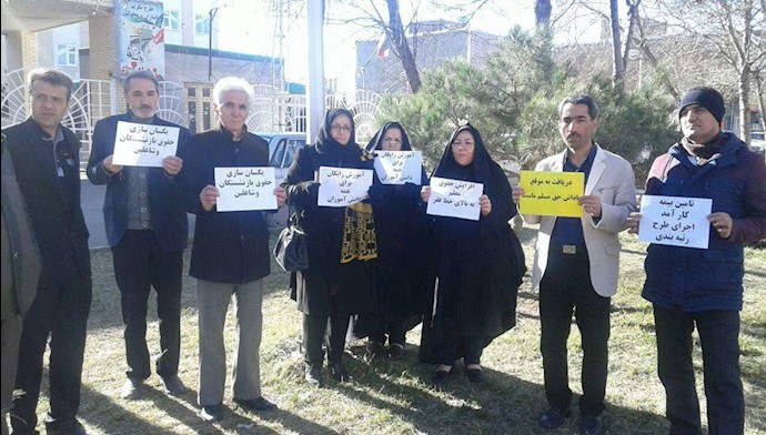 اردبیل.تجمع اعتراضی معلمین و فرهنگیان