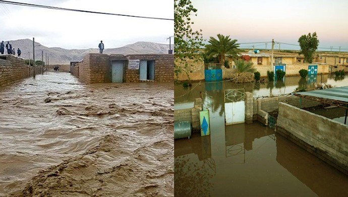 شکسته شدن سیل بندها در مناطق مجاور رودخانه کرخه در خوزستان